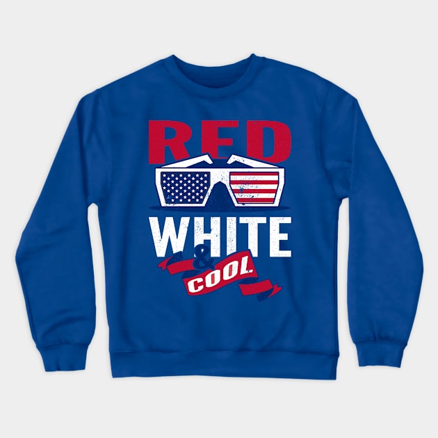 RED WHITE AND COOL DISTRESSED Crewneck Sweatshirt by Scarebaby